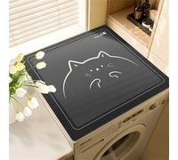 RUILBJ Lavasciuga Top Protector Simpatico Cartone Animato Modello Animale Tappetino Assorbente Tappetino Antipolvere Antiscivolo Adatto per Frigorifero Comodino Decorare (Gatti,50x60 cm)