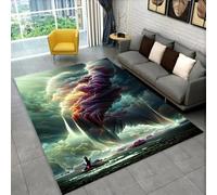 RUILBJM 3D Cool Tornado Uragano Tempesta Stampato Tappetino Sedia da Gaming, Adolescenti Camera da Letto Antiscivolo Tappeto, Soggiorno Sala Studio Protezione per Pavimento (Color 7,50x80cm)