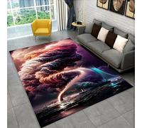 RUILBJM 3D Cool Tornado Uragano Tempesta Stampato Tappetino Sedia da Gaming, Adolescenti Camera da Letto Antiscivolo Tappeto, Soggiorno Sala Studio Protezione per Pavimento (Color 8,120x180cm)
