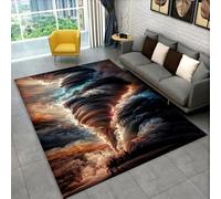 RUILBJM 3D Cool Tornado Uragano Tempesta Stampato Tappetino Sedia da Gaming, Adolescenti Camera da Letto Antiscivolo Tappeto, Soggiorno Sala Studio Protezione per Pavimento (Color 1,45x120cm)
