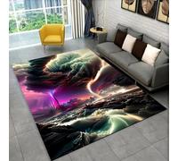 RUILBJM 3D Cool Tornado Uragano Tempesta Stampato Tappetino Sedia da Gaming, Adolescenti Camera da Letto Antiscivolo Tappeto, Soggiorno Sala Studio Protezione per Pavimento (Color 3,80x160cm)