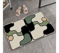RUILBJM Semplice Tappetino da Bagno, Tinta Unita Blocco Puzzle Stampa Tappeto, Adatto per Balcone Camera da Letto Ingresso, Arredamento per la Casa Geometrico Tema Tappetino (Style 8,40x60 cm)