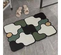 RUILBJM Semplice Tappetino da Bagno, Tinta Unita Blocco Puzzle Stampa Tappeto, Adatto per Balcone Camera da Letto Ingresso, Arredamento per la Casa Geometrico Tema Tappetino (Style 4,60x90 cm)