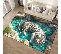RUILBJM Tappeto 3D Effetto Illusione Ottica Morbido Antiscivolo, Pelo Corto Resistente alle Macchie Facile da Pulire, Motivi Abisso Caverna Animali per Soggiorno Camera (COLORE-4,120x180cm)