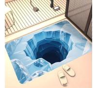 RUILBJM Tappeto 3D Illusione Ottica Antiscivolo Lavabile Zerbino Casa (COLORE-5,120x180cm)