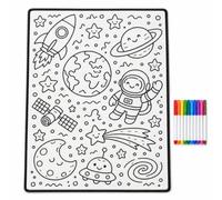 RUILBJM Tappeto Da Colorare Dinosauri - Tappeto Gioco Lavabile Riutilizzabile, Retro Antiscivolo, Adatto A Ragazzi E Ragazze, Ideale Per Camere E Stanze Giochi (COLORE-1,80x120cm)