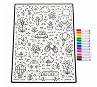 RUILBJM Tappeto Da Colorare Dinosauri - Tappeto Gioco Lavabile Riutilizzabile, Retro Antiscivolo, Adatto A Ragazzi E Ragazze, Ideale Per Camere E Stanze Giochi (COLORE-2,50x80cm)