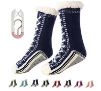 Ruileyou Ultra-Thick Cashmere Slipper Home Socks, Cashmere Slipper Socks, Fleece Lined, Fluffy Fuzzy Fluffy Winter Warm (B, Adulto, Donna, Taglia unica, Testo, Sistema Taglie Calzature EU, Media)