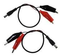 RuiLing - Confezione da 2 connettori maschio a coccodrillo a coccodrillo, 5,5 x 2,1 mm