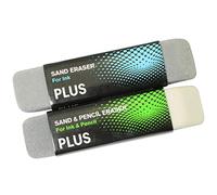 RuiLing Confezione da 2 gomme per cancellare la sabbia per la scuola e l'ufficio, doppia testa per rimuovere segni di inchiostro/matita, particelle di sabbia e gomma per cancellare penna a sfera