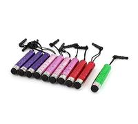 Ruilogod 10pcs Multi Color 3.5mm -Dust Port Schermo Capacitivo Penna per lo stylo per smartphone