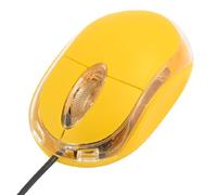 Ruilogod 128 cm lunghezza cavo PC PC Computer desktop USB 2.0 3D Mouse ottico Giallo chiaro