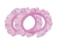 Ruilogod 2 Pezzi elastico increspature Rim Bead Capelli Ties banda rosa