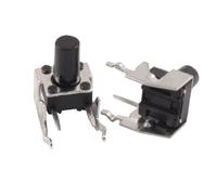 Ruilogod 20 pezzi interruttore tattile momentaneo angolo retto 6 x 6mm x 9.5mm, Silver