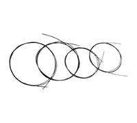 Ruilogod 4 pezzi Principianti Sostituzione in acciaio inossidabile nylon acustico G String di Uitar Black.