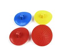 Ruilogod 4 pezzi TRI Color 3.3 "Diametro Diametro ROUND COOLP TESTA SHAMPOO Pennelli