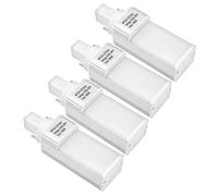 Ruilogod 4pcs G24 G24D PL-C lampada PL 2P 4W LED Lampadina girevole bianco caldo 3000K, CFL lampada fluorescente compatta sostituzione, con copertura lattea