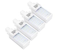 Ruilogod 4pcs G24 G24D PL-C lampada PL 2P 4W LED Lampadina girevole Bianco fresco 6000K, CFL Sostituzione della lampada fluorescente compatta, con copertura chiara