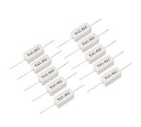 Ruilogod 5W 1.8 Ohm Resistore di potenza Resistenza in ceramica Resistenza in ceramica Assial Lead 10 Pcs Bianco