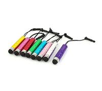 Ruilogod 8pcs Assort Assorted Color 3.5mm -Dust Port Screen Capacitivo Penna Stilo per smartphone
