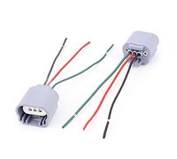 Ruilogod Adattatore del connettore del cablaggio del cablaggio della presa H13 del faro 'automobile 2pcs