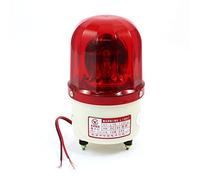Ruilogod Allarme del suono della sirena rossa industriale che ruota la lampeggiante DC 24V 10W