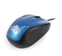 Ruilogod Blu plastica Shell 3D Scroll Wheel Mouse ottico USB 2.0 per PC