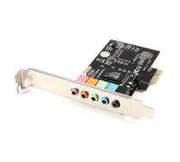 Ruilogod Connettore della presa da 3,5 mm Audio interno 4 CH PCI-E Scheda audio per PC