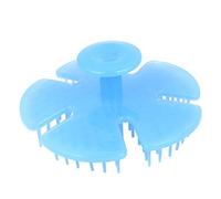 Ruilogod Cura cuoio capelluto della testa di di plastica Brush Shampoo Capelli pettine Blu