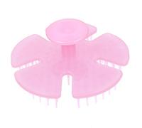 Ruilogod Cura cuoio capelluto della testa di di plastica Brush Shampoo Capelli pettine Rosa