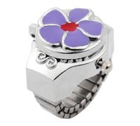 Ruilogod Decor Viola Fiore Rosso di barretta del flip aperto Guarda noi 4 3/4