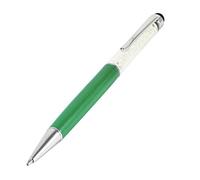 Ruilogod Faux Crystal Decor Black Ink Ballpoint Green Very Stylus Scherm Pen