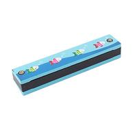 Ruilogod Fish Pattern Binario in legno Classroom Home Dual Rows 32 Bocca Harmonica