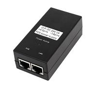 Ruilogod IEC320 C6 Plug 24V 1A iniettore PoE Ethernet Adapter Power Supply
