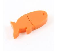 Ruilogod Interfaccia di plastica arancione Fish Design USB Bluetooth Dongle V2.0 Mini