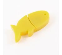 Ruilogod Interfaccia di plastica giallo Fish Design USB Bluetooth Dongle V2.0 Mini