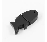 Ruilogod Interfaccia plastica nera Fish Design USB Bluetooth Dongle V2.0 Mini