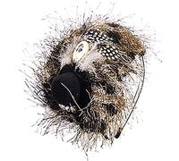 Ruilogod Leopard Stampe peluche figura di foglio Mini Top Hat Hairband del cerchio dei capelli per le ragazze
