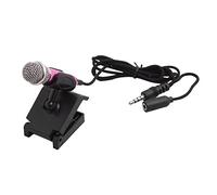 Ruilogod Microfono stereo microfono Smart Mini Microfono portatile da 3,5 mm W Base per il canto del telefono
