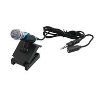 Ruilogod Mini microfono stereo microfono portatile da 3,5 mm Smart Microfono W Base per il canto del telefono