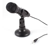 Ruilogod Omnidirezionale Laptop PC Computer da 3,5 mm Stand Mini Microfono Mike Black
