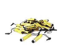 Ruilogod Oro Tone 3.5mm -Dust Port Screen capacitivo a Penna Touch Pen Stylus 25pcs per cellulare