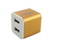 Ruilogod PC portatile PC 4 Porta USB 2.0 portatile Hub cubic Hub Gold Tone