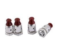 Ruilogod Pentola di plastica Pentole per uso domestico Pentole Pressostato Fornello di sicurezza Valvola jigger 4 pezzi rosso