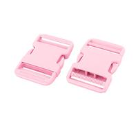 Ruilogod Plastica con zaino in plastica regolabile doppio lato a rilascio rapido fibbia 2 pezzi rosa