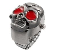 Ruilogod Red tono argento del modello del cranio di barretta di Guarda noi 4 3/4