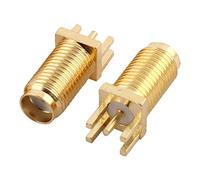 Ruilogod SMA Adattatore maschio SMA Z850 PCB PCB Mount wxd3 Connectors 6mm Dia Gold Tone 5 PCS
