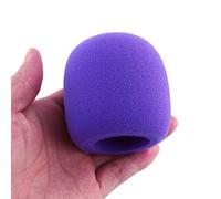 Ruilogod Sponge KTV Karaoke DJ a forma di palla Microfono Microfono MIC Coperchio manica 38mm Dia Dial 2PCS Purple