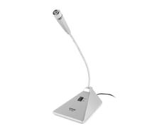 Ruilogod Supporto da scrivania 3.5mm Jack Microfono microfono flessibile Microfono grigio per notebook PC