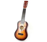 Ruilogod Wooden 6 Strings Acoustic Ukulele Mini Guitar 23 "Lunghezza Brown Black